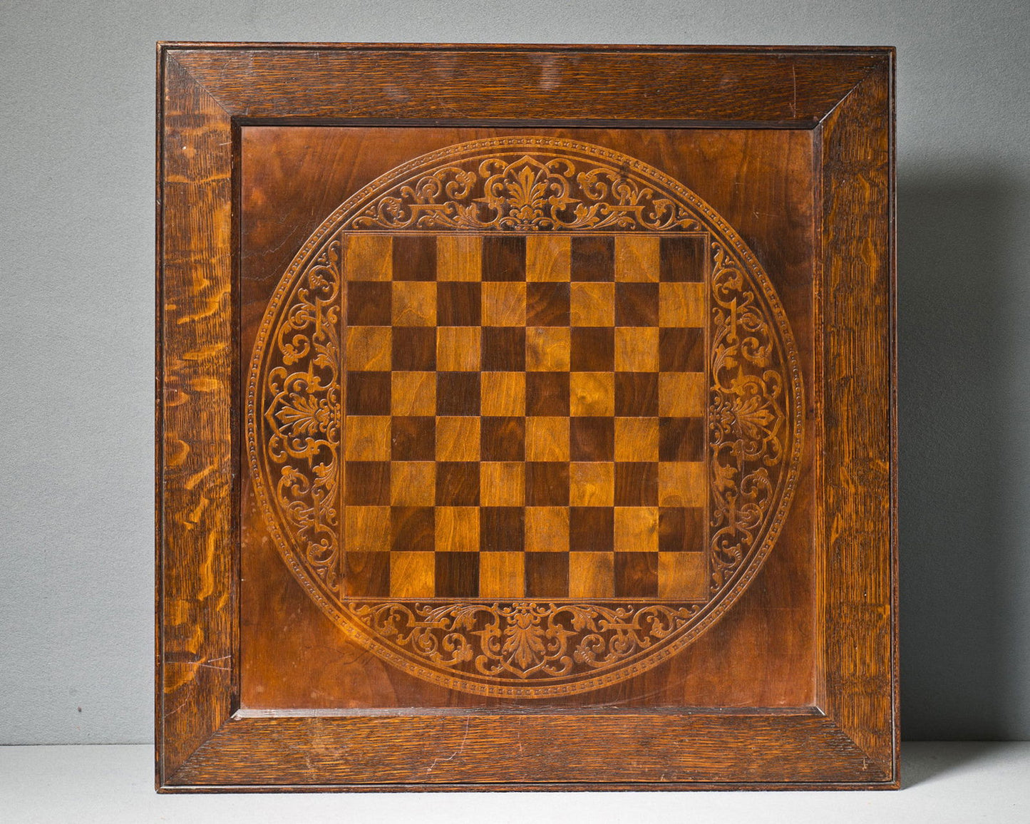 A Large Decorative Chess Board, circa 1900 - Luke Honey | Antiques, Chess, Backgammon & Games
