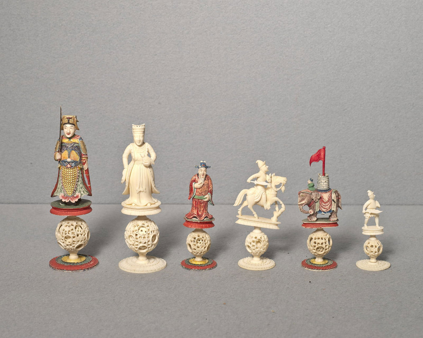 A Rare Napoleon Ivory Chess Set, circa 1810 - Luke Honey | Antiques, Chess, Backgammon & Games