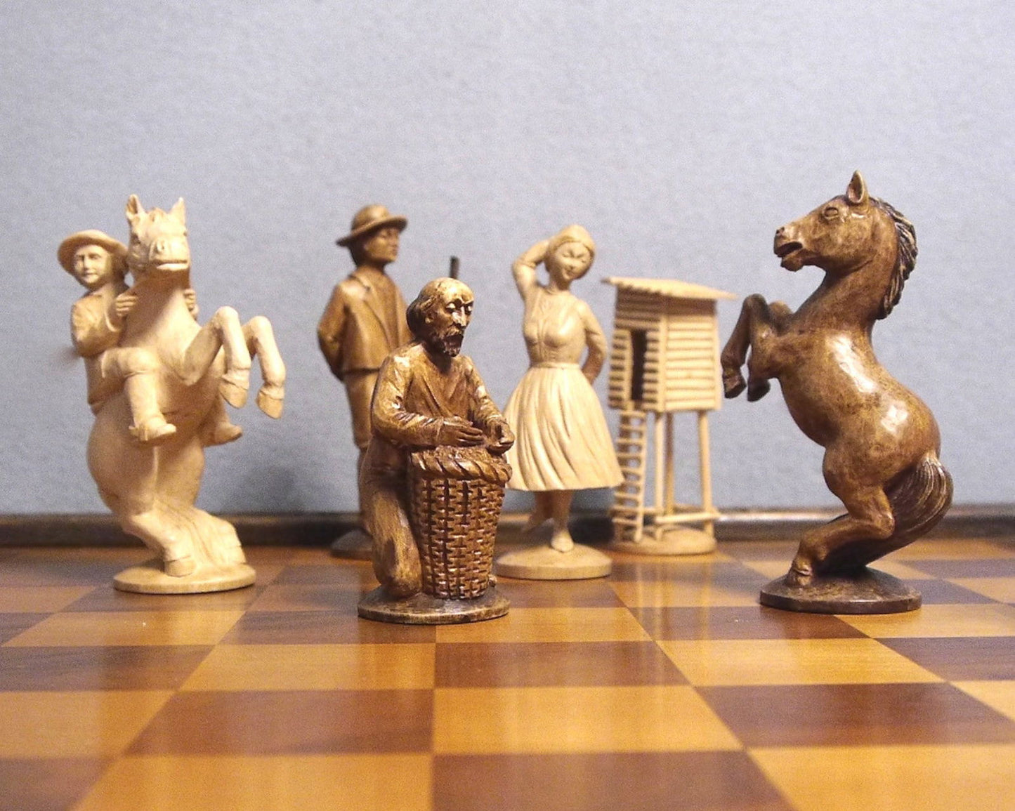 Bavarian Pearwood Chess Set, circa 1930 - Luke Honey | Antiques, Chess, Backgammon & Games