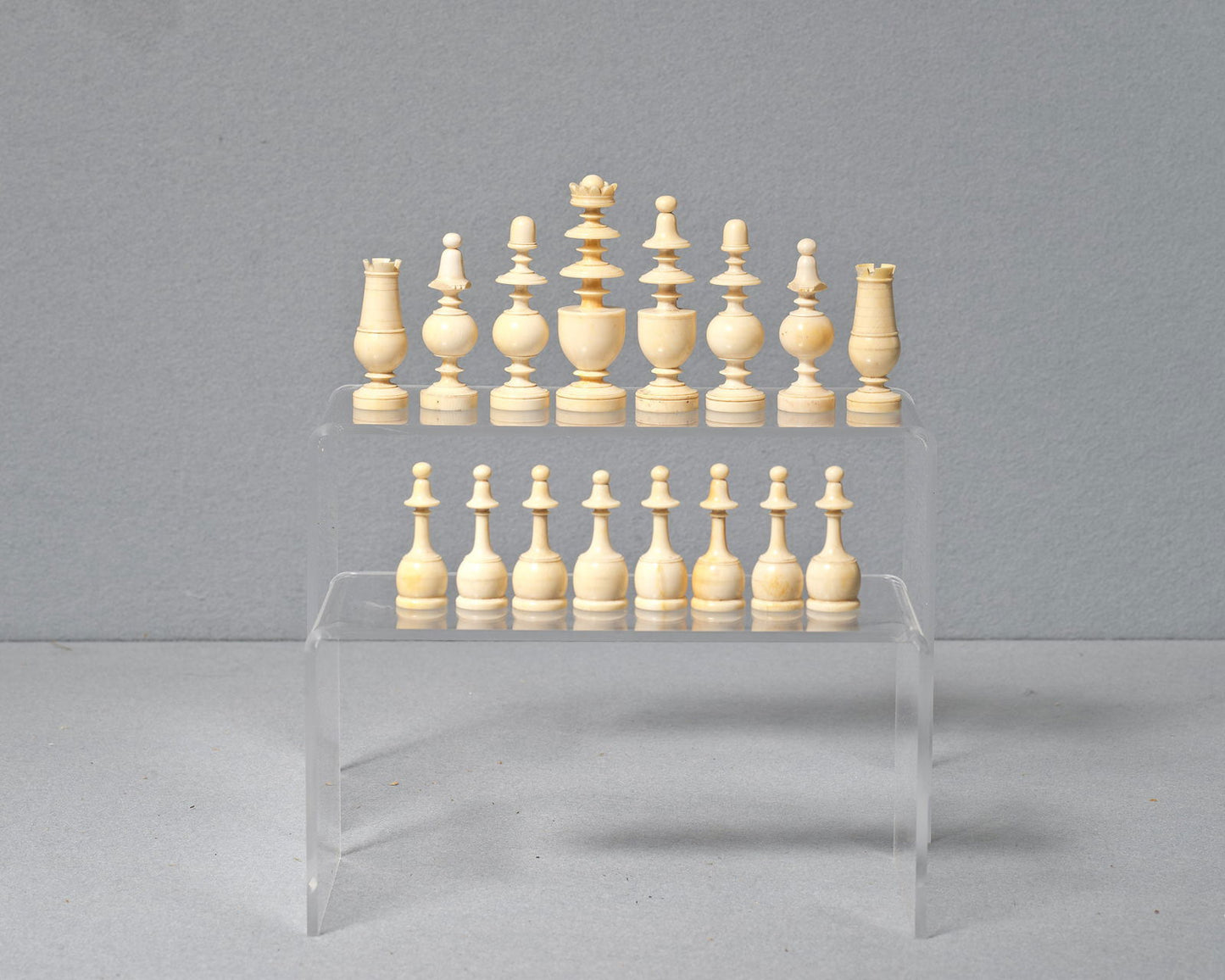French Ivory Régence Chess Set, 19th century - Luke Honey | Antiques, Chess, Backgammon & Games