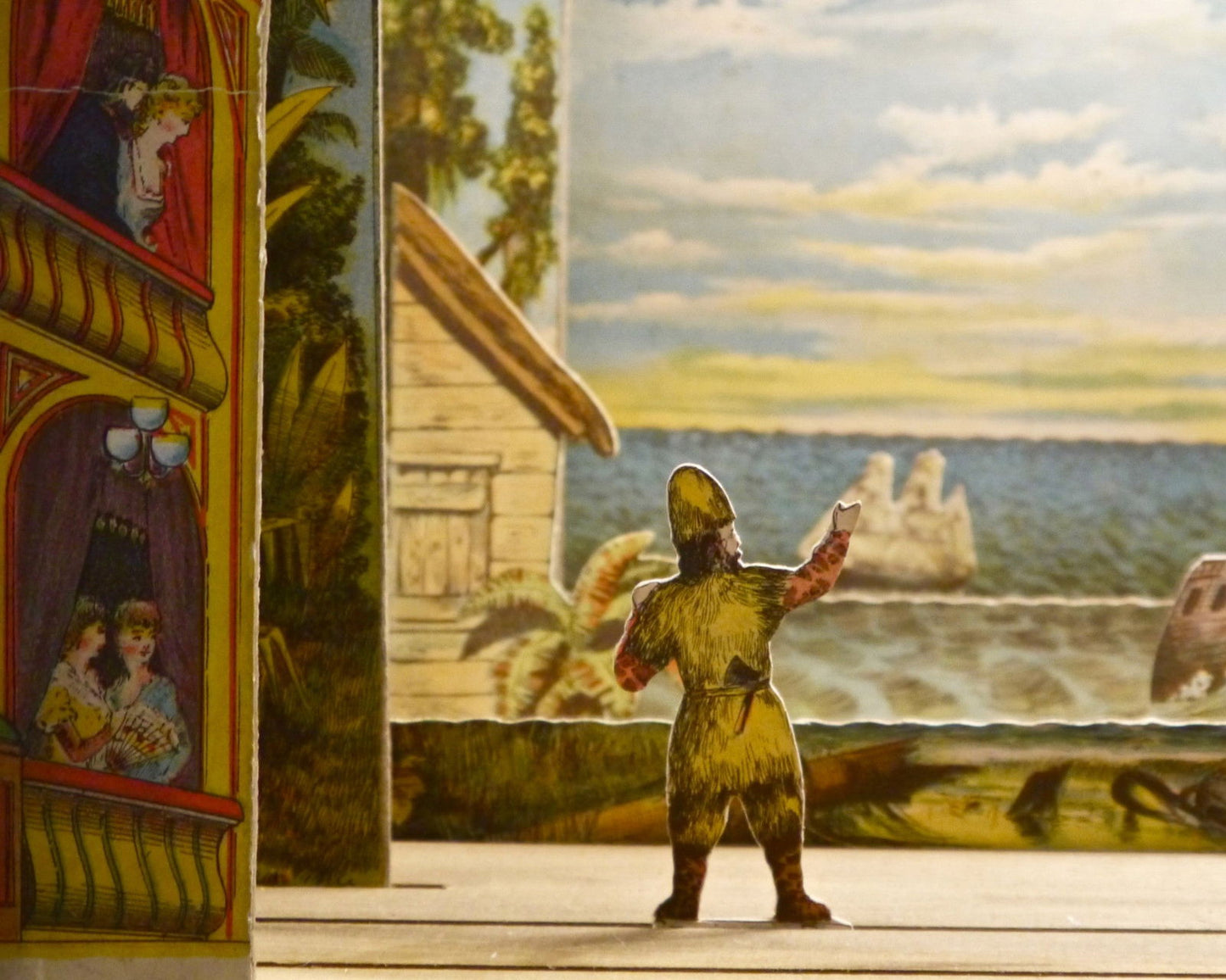 ‘Robinson Crusoe’ Toy Theatre, circa 1890 - Luke Honey | Antiques, Chess, Backgammon & Games