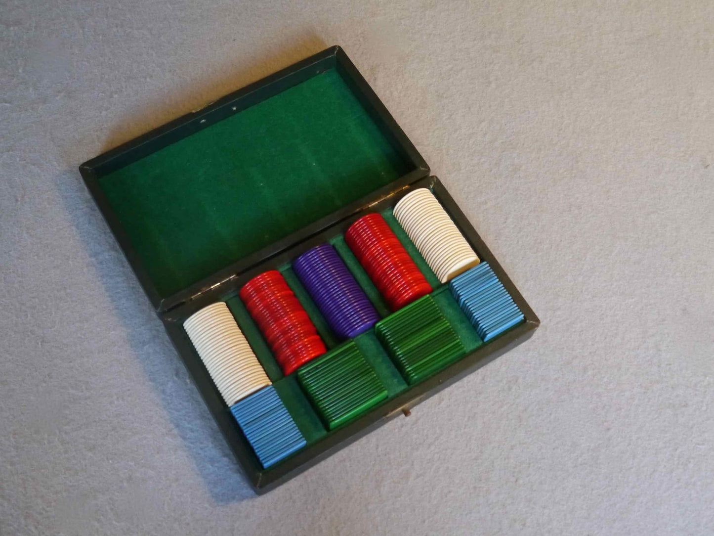 Set of Celluloid Gambling Chips, 1930s - Luke Honey | Antiques, Chess, Backgammon & Games