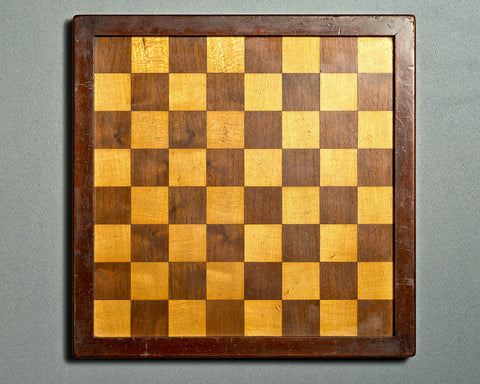 An English Mahogany Chess Board, circa 1900
