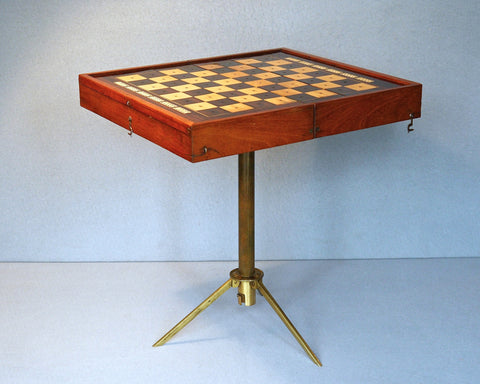 Rare “Campaign" Chess Table, circa 1840
