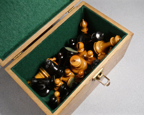 Jaques Staunton Ebony Chess Set, circa 1860-70