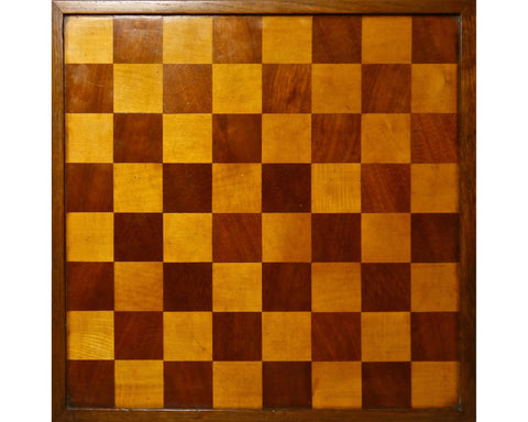 English Mahogany Chess Board, circa 1890
