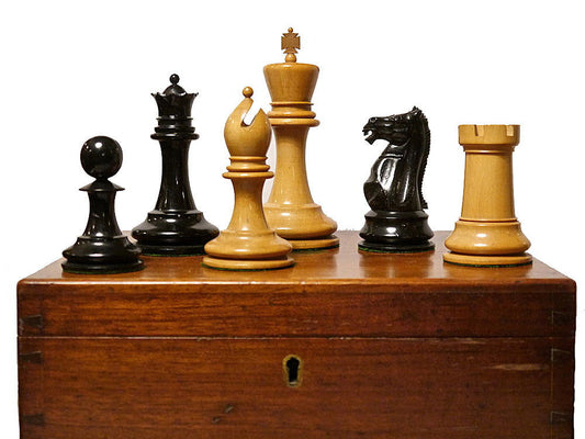 4 ½ Inch Jaques Staunton Chess Set, 1880-1900 - Luke Honey | Antiques, Chess, Backgammon & Games