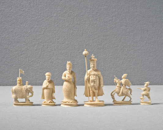 A Canton Export Ivory Chess Set, circa 1820 - Luke Honey | Antiques, Chess, Backgammon & Games