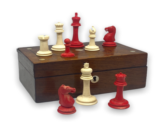Canton Bone Staunton Chess Set, circa 1870 - Luke Honey | Antiques, Chess, Backgammon & Games