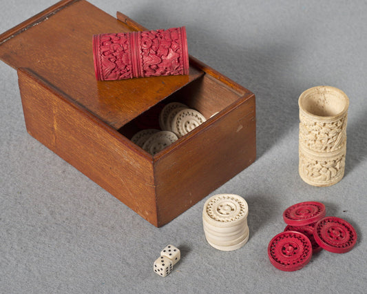 Canton Export Bone Gaming Counter Set - Luke Honey | Antiques, Chess, Backgammon & Games