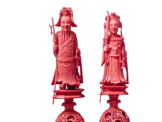 Canton Export King & Queen, 19th Century - Luke Honey | Antiques, Chess, Backgammon & Games