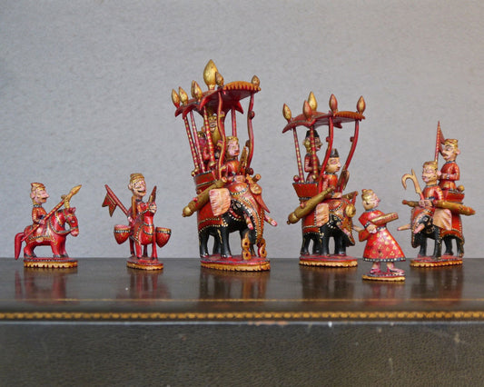 Fine Rajasthan figural chess set, circa 1840 - Luke Honey | Antiques, Chess, Backgammon & Games