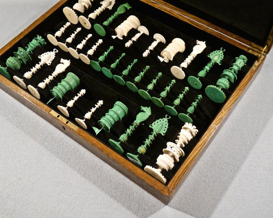 Indian Chess Set, Vizagapatam, 19th century - Luke Honey | Antiques, Chess, Backgammon & Games