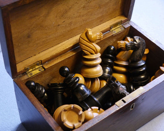Jaques ‘Signed’ St George Chess Set, circa 1885 - Luke Honey | Antiques, Chess, Backgammon & Games