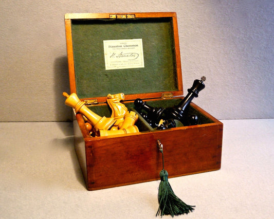 Jaques Staunton “Club Size” Chess Set, 1920-25 - Luke Honey | Antiques, Chess, Backgammon & Games