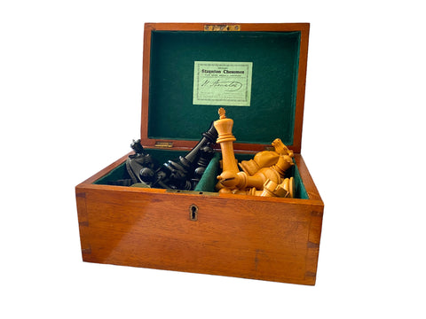 Jaques Staunton 4.5 Inch Chess Set, 1930s