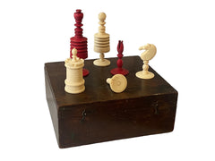 Classic ‘Barleycorn’ Chess Set, 19th Century