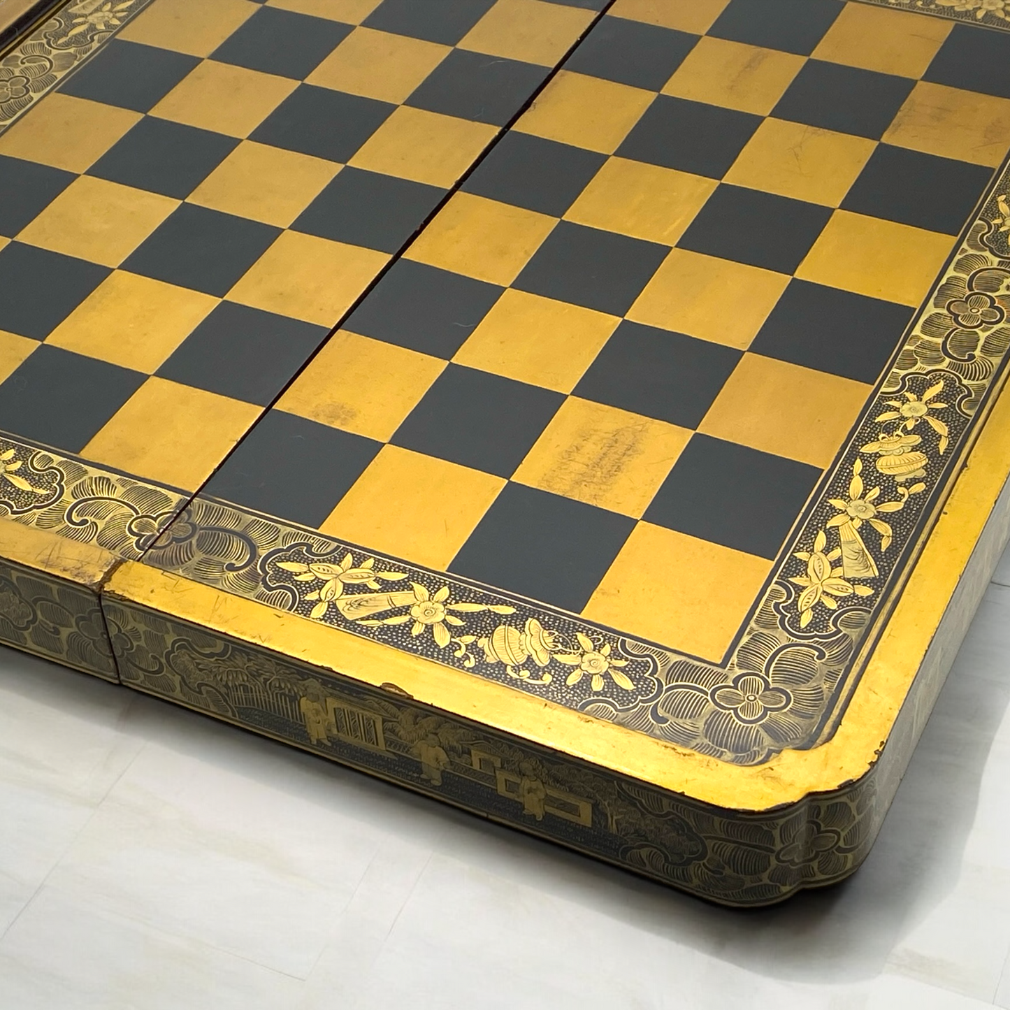 Canton Export Chess/Backgammon Board, 19th Century