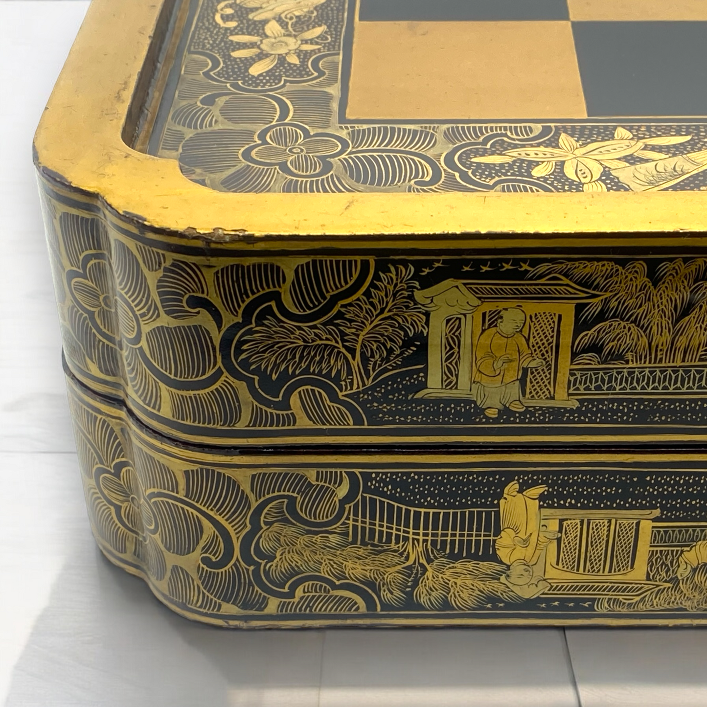 Canton Export Chess/Backgammon Board, 19th Century