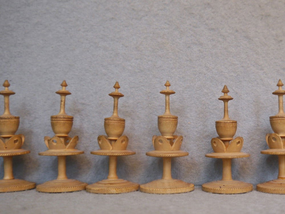 South German Pearwood Chess Set, circa 1800 - Luke Honey | Antiques, Chess, Backgammon & Games