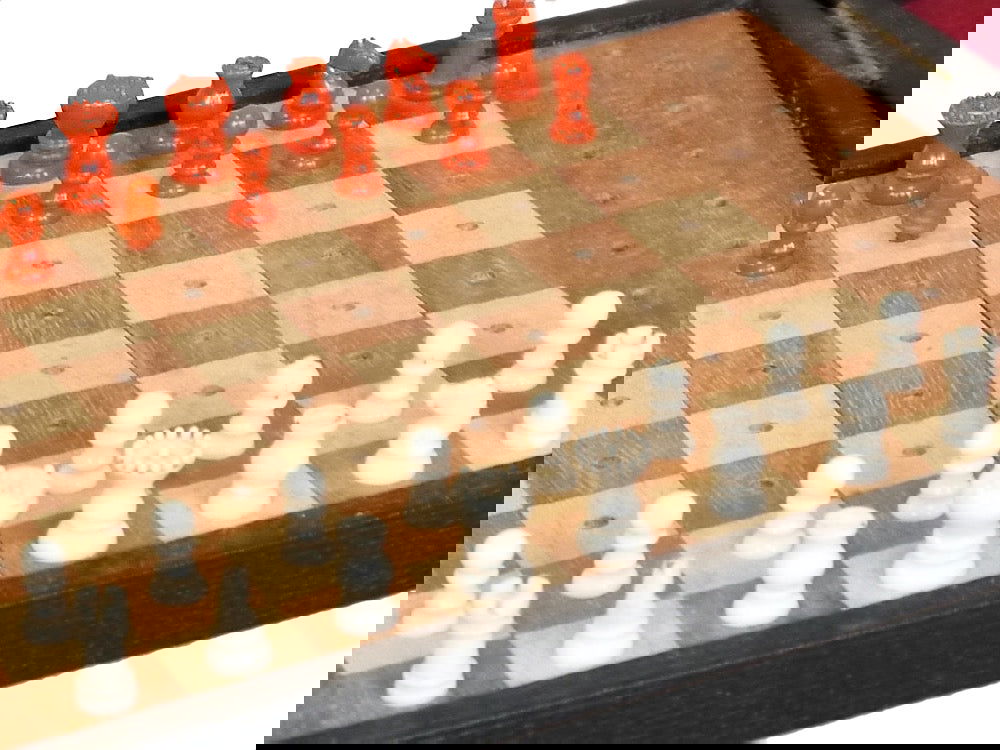 Travelling Chess Set, circa 1930 - Luke Honey | Antiques, Chess, Backgammon & Games