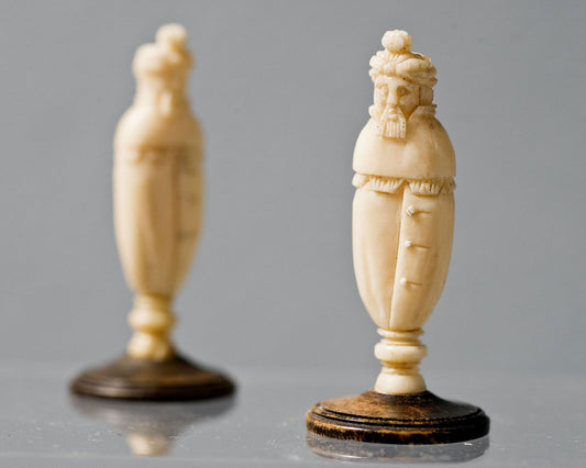 Two Russian Kholomogory Pawns, 18th century - Luke Honey | Antiques, Chess, Backgammon & Games