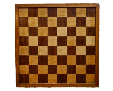 Mahogany & Satinbirch Chess Board, circa 1930