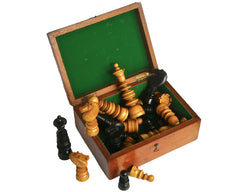 "Calvert" Ebony Chess Set, 19th Century