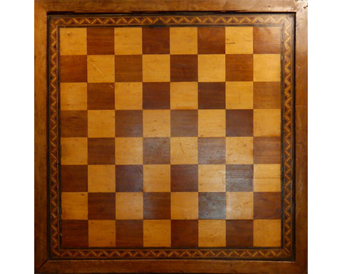 English Mahogany Chess Board, 19th century