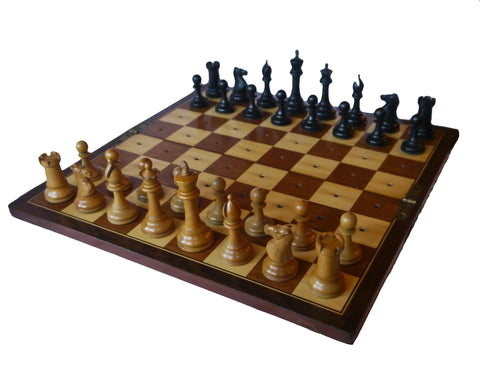 Ship Maritime Campaign Staunton Antique Chess Set