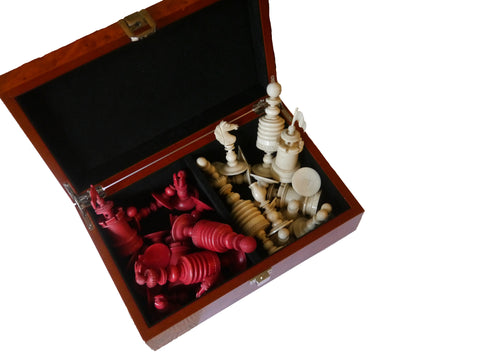 “Jaques” Barleycorn Chess Set, circa 1840-60