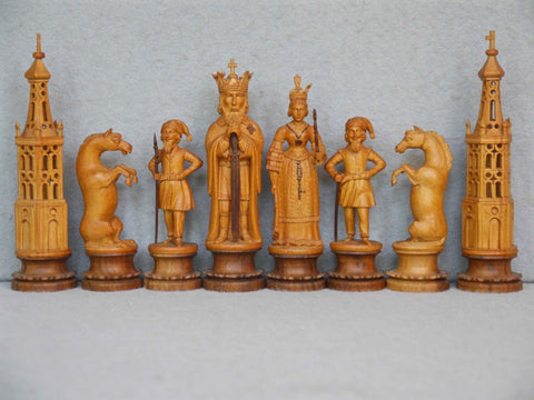 Charlemagne Chess Set, Swiss, 19th century