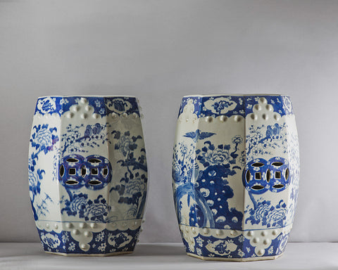A Pair of Chinese Porcelain Garden Seats