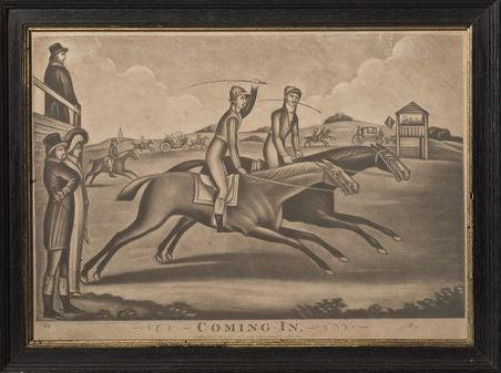 Coming In, Monochrome Racing Mezzotint, 1806