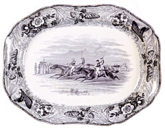 Copeland & Garrett ‘Racing’ Platter, 1846