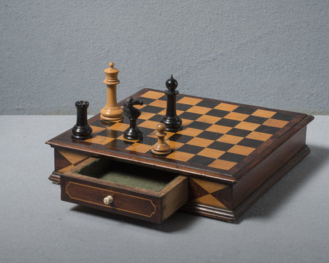 Mahogany & Ebony Chess Board, circa 1830