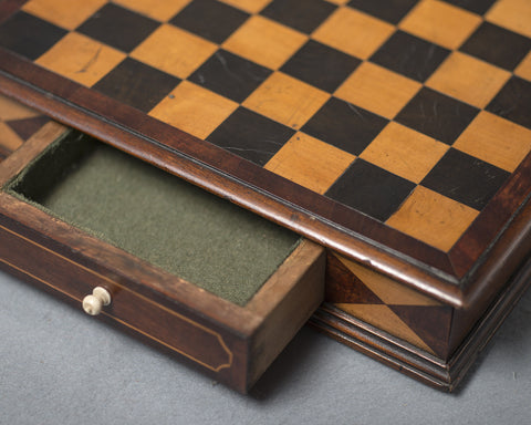 Mahogany & Ebony Chess Board, circa 1830