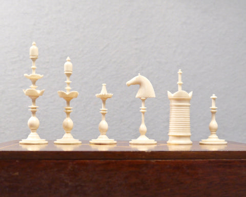 Danish bone chess set, circa 1790