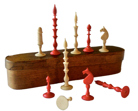 Antique Dutch Chess Set