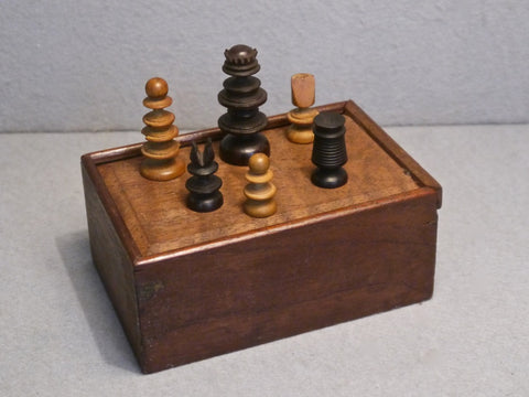 Early English Chess Set, 18th century