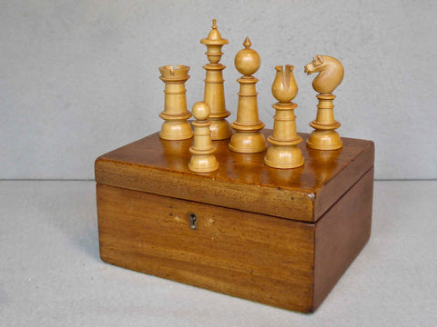Large Edinburgh Upright Chess Set, circa 1860