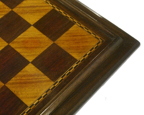 Antique mahogany chess board