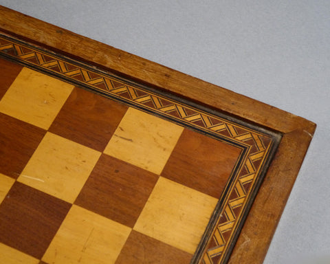 English Mahogany Chess Board, 19th century