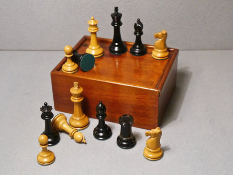 English “Staunton” Chess Set, circa 1900
