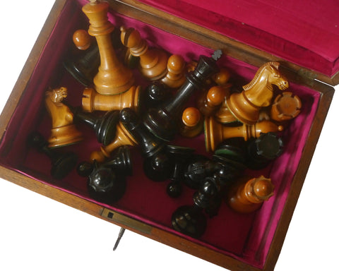 Antique Jaques Ayres Staunton Chess Set