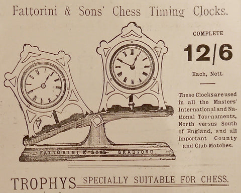 Fattorini Chess Timing Clock, 1890’s -1904