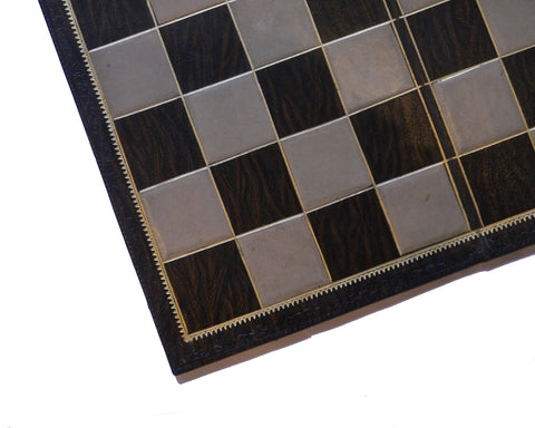 Fine Leather Folding Chess Board, circa 1910