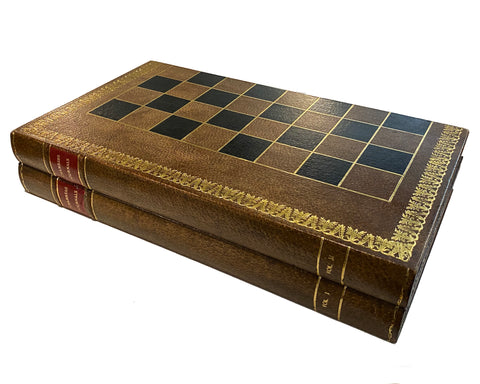 Fine Leather Chess Board/Book, circa 1920