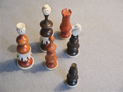 French “Reverse Lyon” Chess Set, 19th century