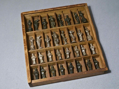 Danish Bronze Chess Set by Carl Hansen, 1875
